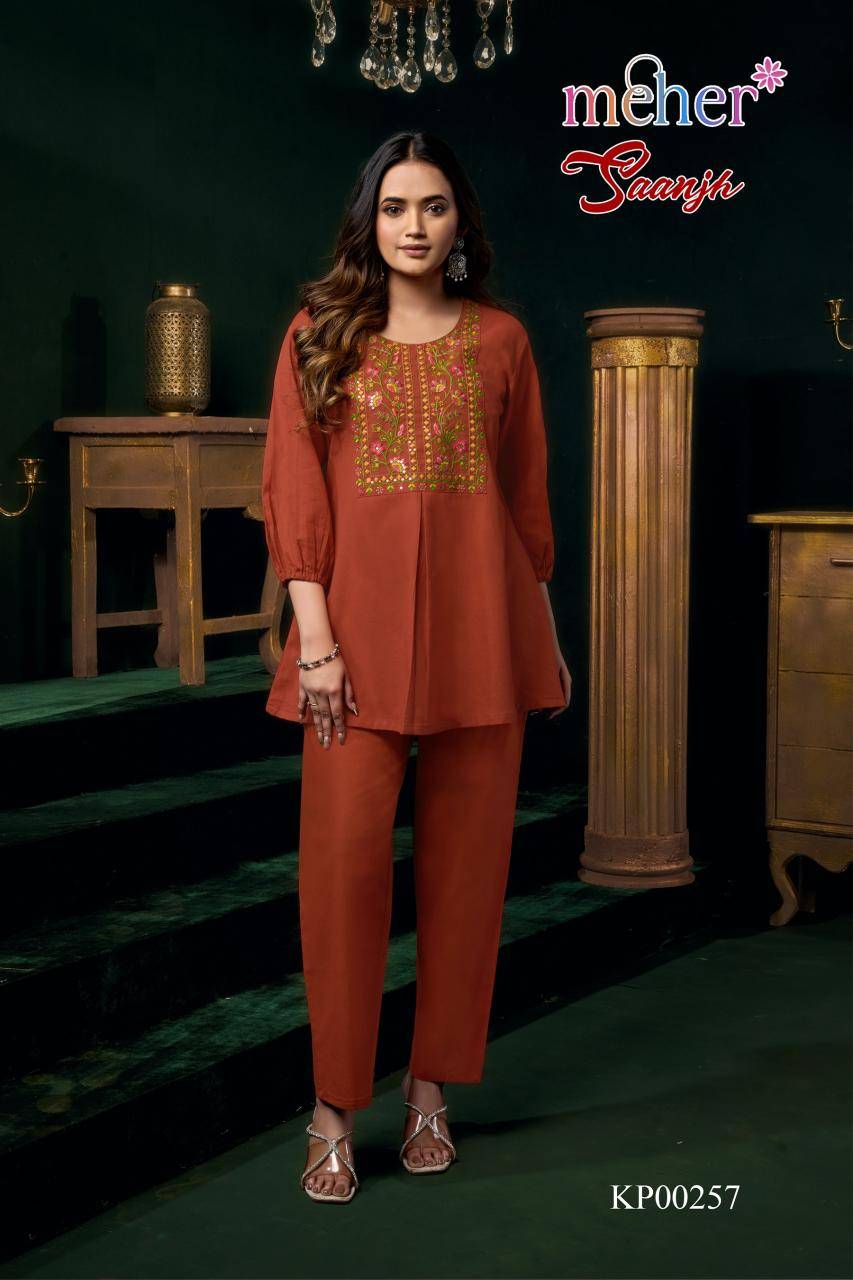 Meher saanjh coord set Boutique kurti wholesaler